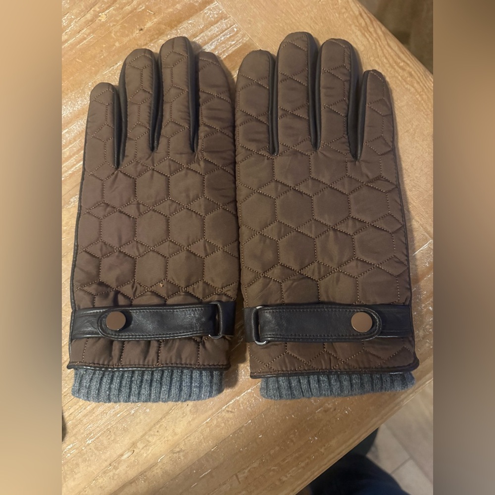 Ted Baker Demquil Leather Brown Men’s Gloves S/M